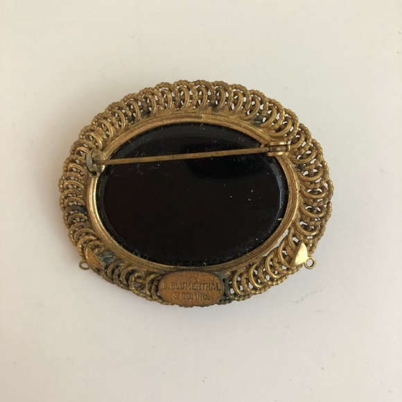 Antique Black Victorian Brooch - Picture 2 of 5